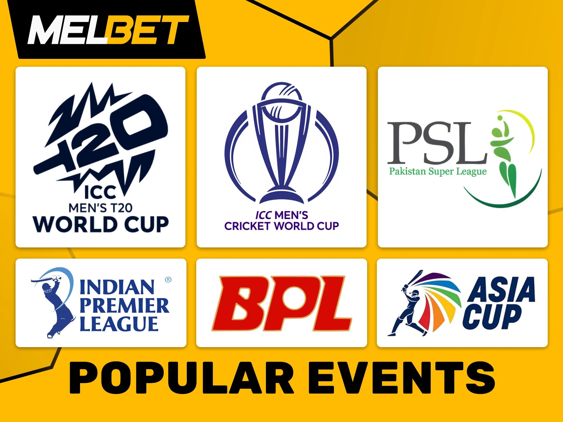 Experience betting on the world's leading cricket events with Melbet.