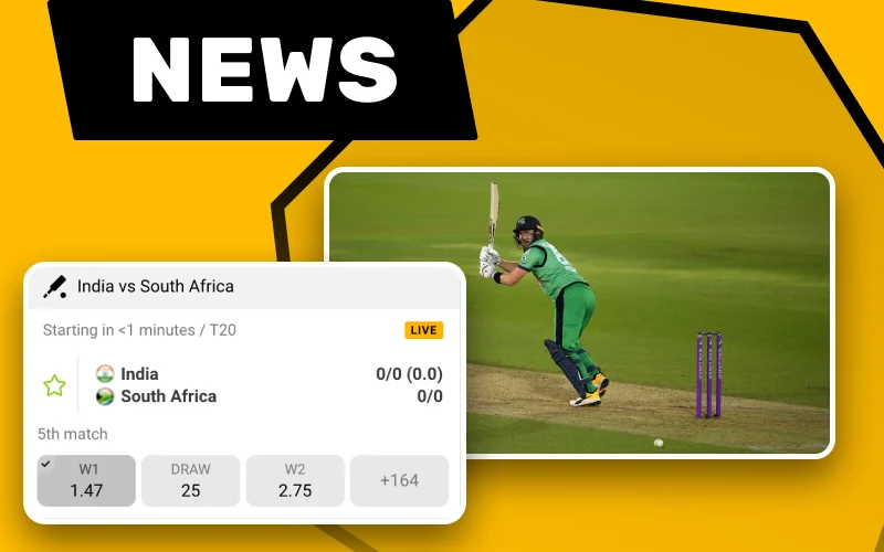 Bet on live cricket with enhanced odds and stats at Melbet.